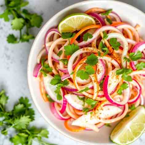 Tangy Indian Turnip Salad - Easy Vegan Indian Food Recipes